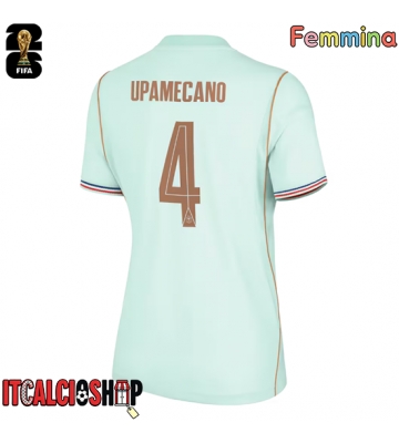 Francia Dayot Upamecano #4 Seconda Maglia Femmina Mondiali 2026 Manica Corta